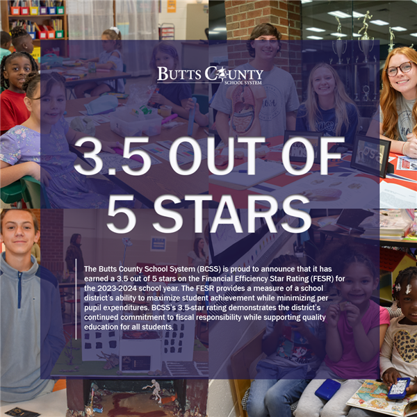 Butts County School System Earns 3.5-Star Financial Efficiency Rating