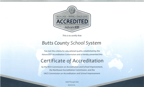AdvancedED Accreditation Certificate