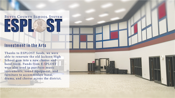renovated chorus and band room at JHS 